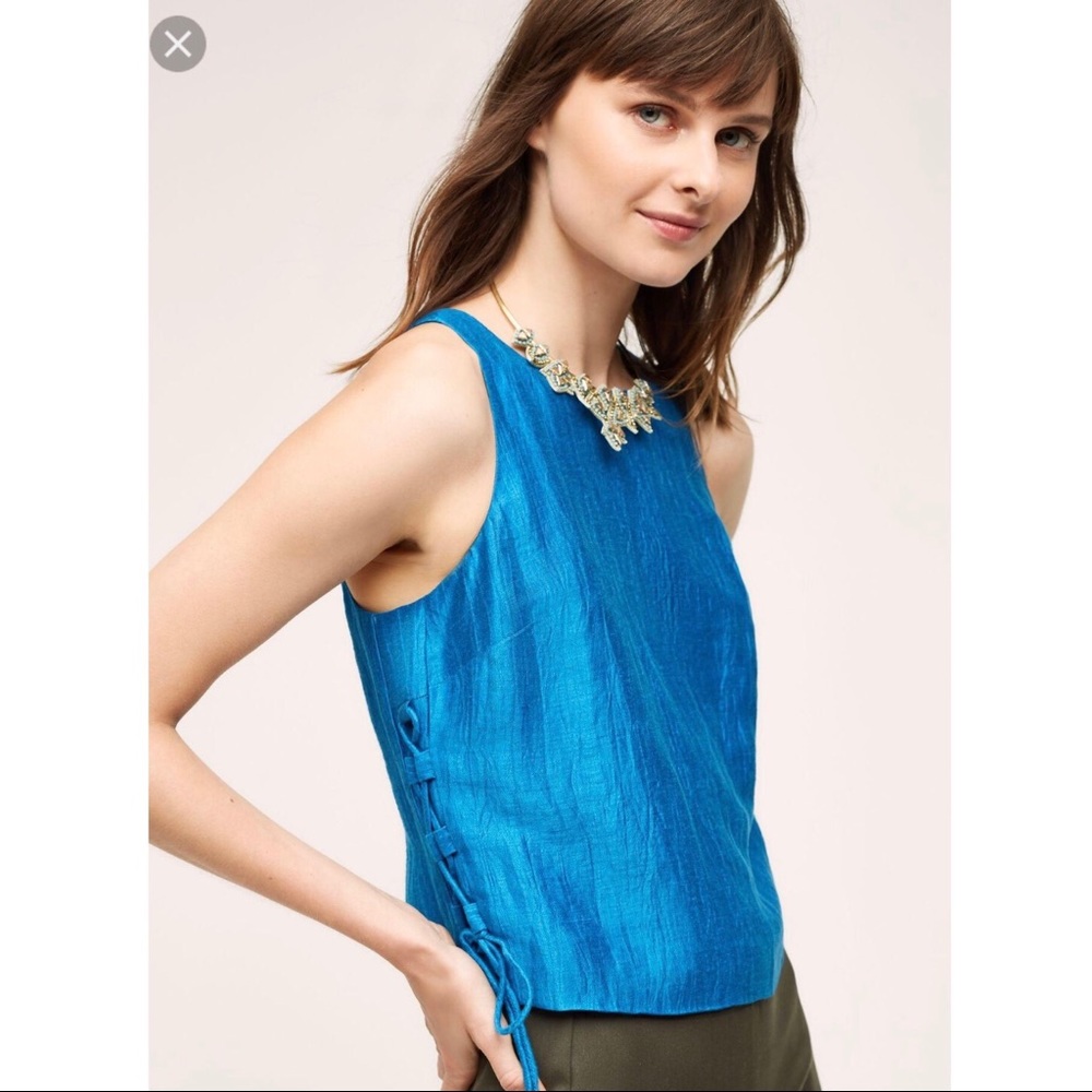 Anthropology Minette Lace Up Shell 💙 HD in Paris